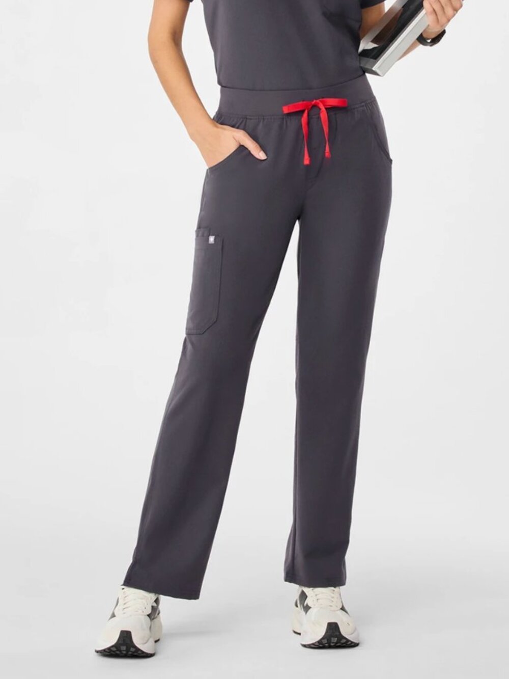 Figs Kade Straight-Leg Scrub Pant - Charcoal - XS Petite